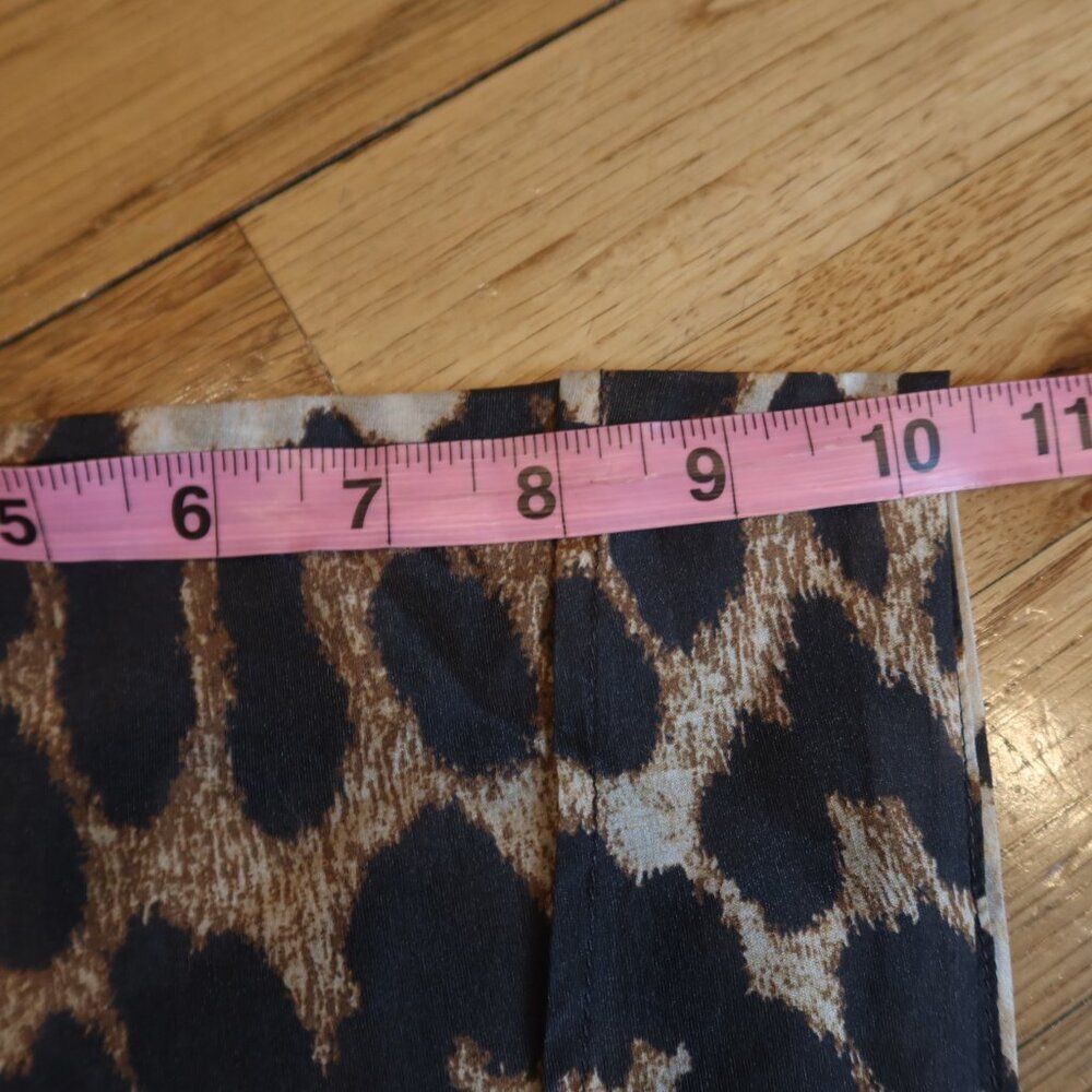 NWT GANNI leopard print top blouse short sleeve semisheer lightweight 36 breezy - Picture 16 of 16